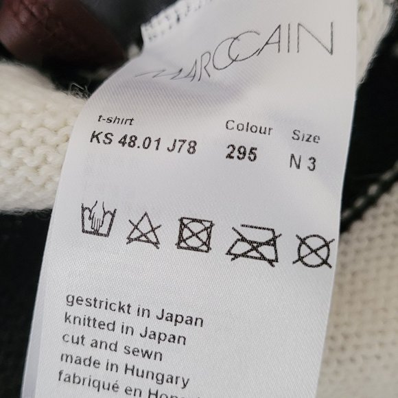 Marc Cain Faux Leather and Knit Top US 8 - Picture 10 of 12